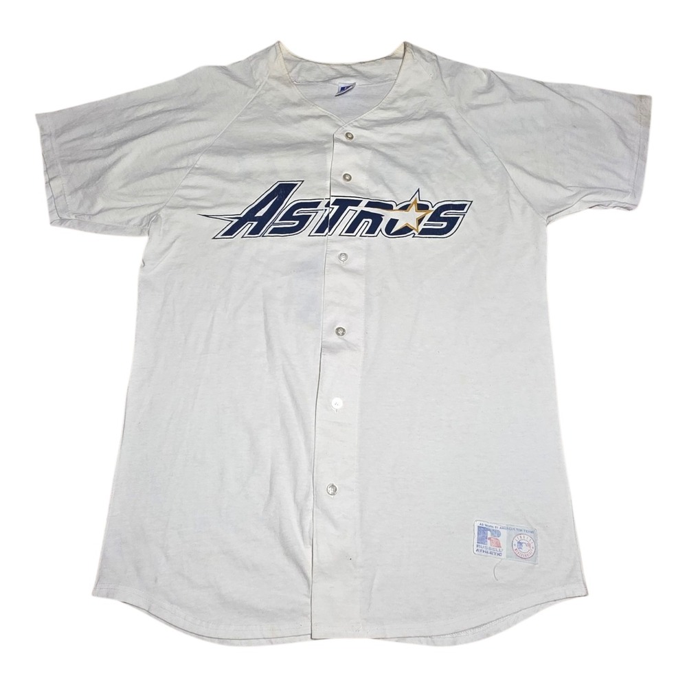 Vintage 90s Houston Astros Jeff Bagwell #5 Jersey Russell Athletic MLB Made USA‎
